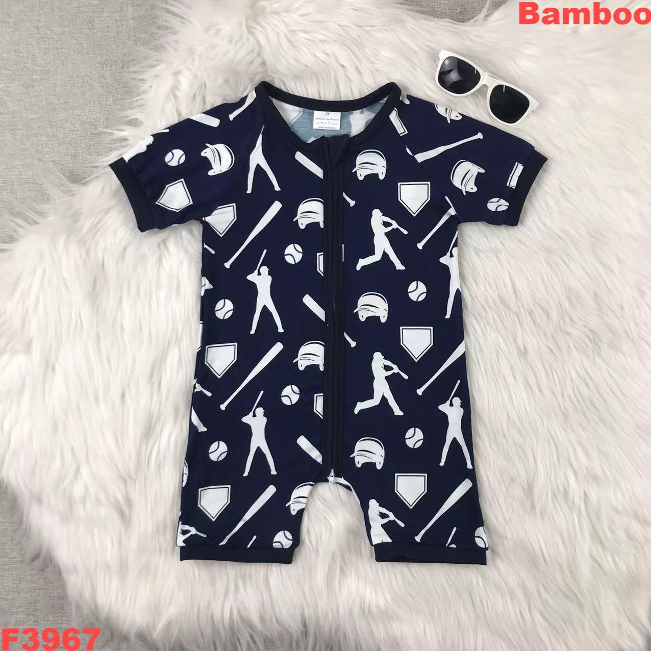 Baseball Printed Short Sleeve Romper