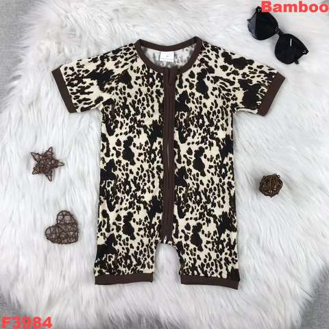 Leopard Print Short Sleeve Onesie