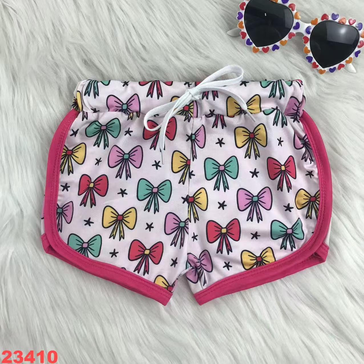 Kids Bow Print Shorts