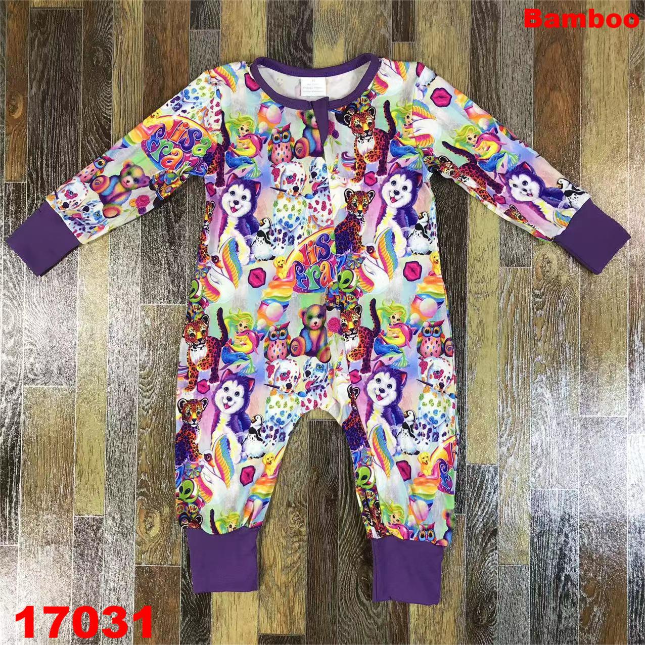 Colorful Animal Printed Long Sleeve Onesie