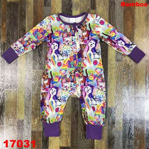 Colorful Animal Printed Long Sleeve Onesie