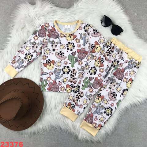 Children's Western-Themed Long Sleeve Set