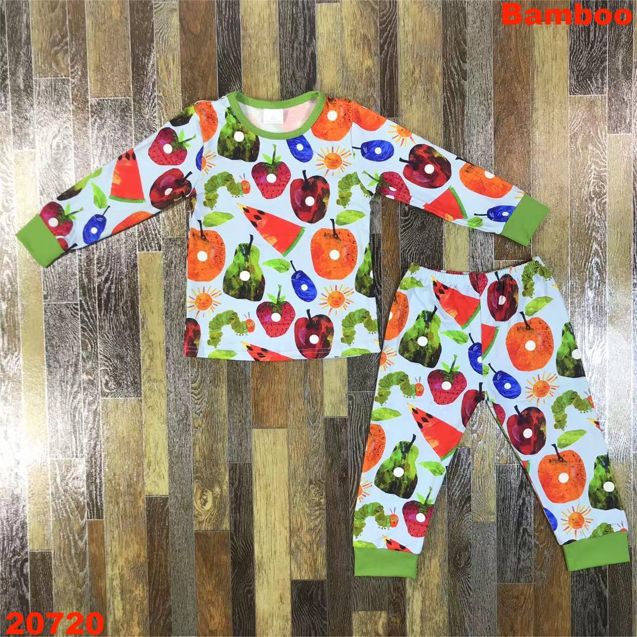 Children's Long Sleeve Pajama Set - Fruit Print