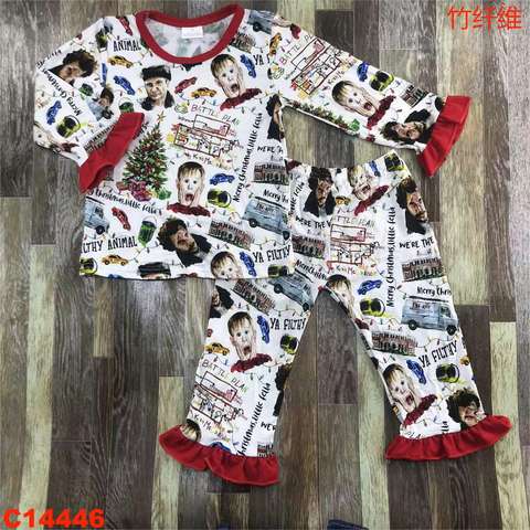 Children's Christmas-Themed Long Sleeve Pajama Set