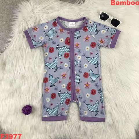 Baby Short Sleeve Zip-Up Romper
