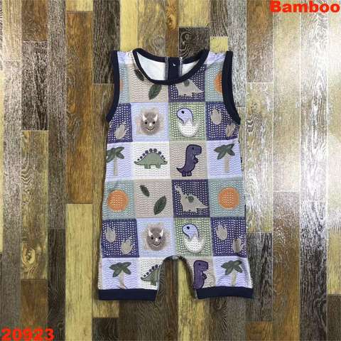 Sleeveless Dinosaur Print Romper