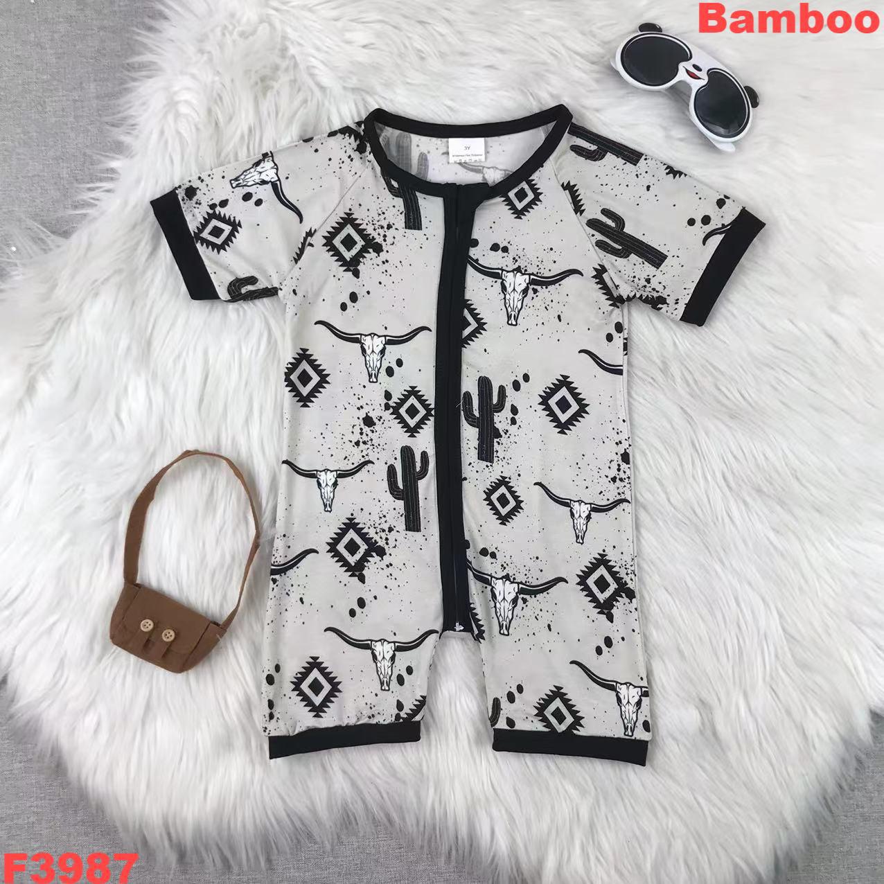 Short Sleeve Cactus Design Baby Romper