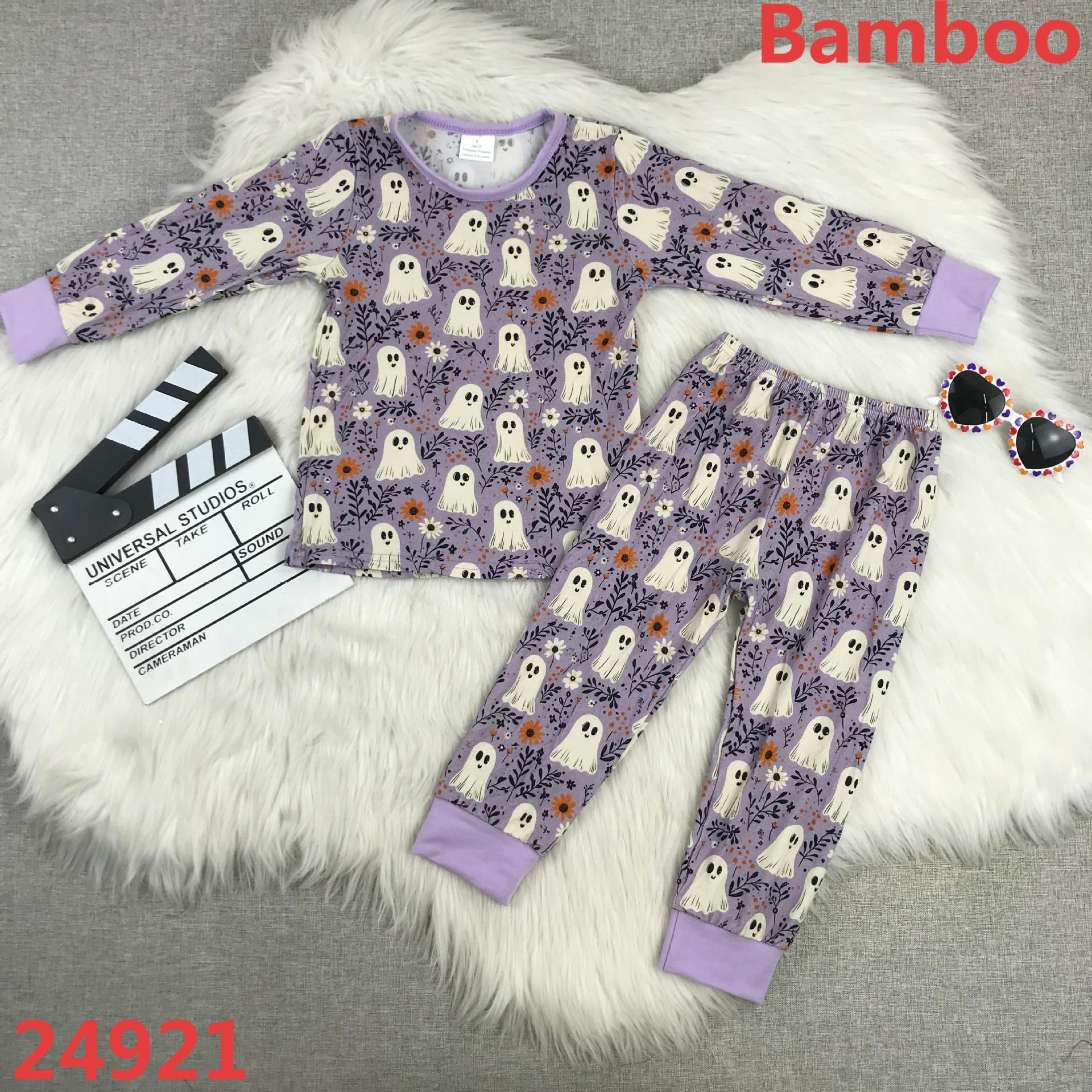 Purple Ghost Long Sleeve Pajama Set