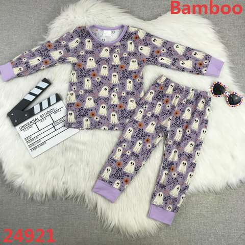 Purple Ghost Long Sleeve Pajama Set