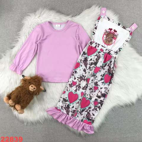 Children's Long Sleeve Set with Printed Jumpsuit