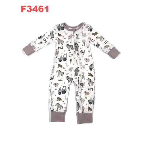 Farm Themed Long Sleeve Onesie