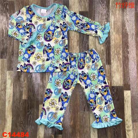 Children's Peace-Pattern Long Sleeve Set