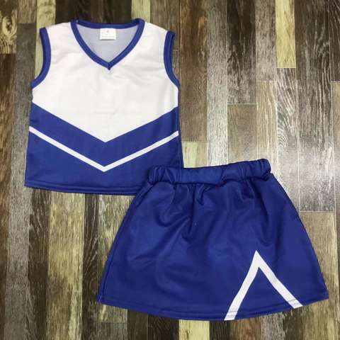 Sleeveless Top and Skirt Cheerleading Set