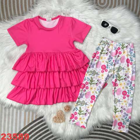 Pink Floral Children's Set
