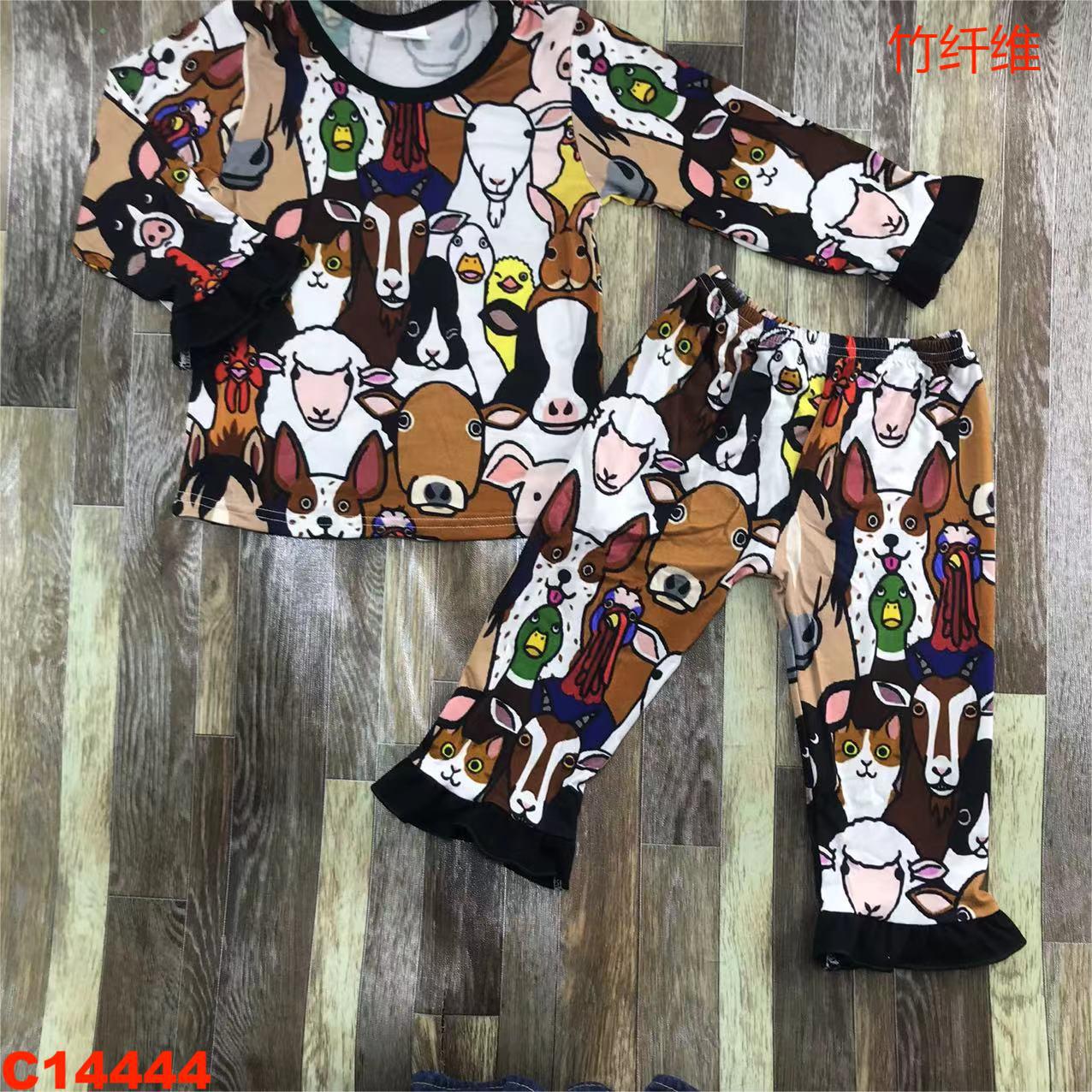 Children's Animal Print Long Sleeve Outfit