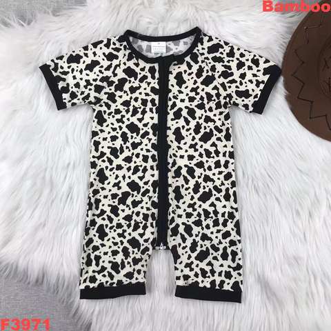 Cow Print Baby Romper