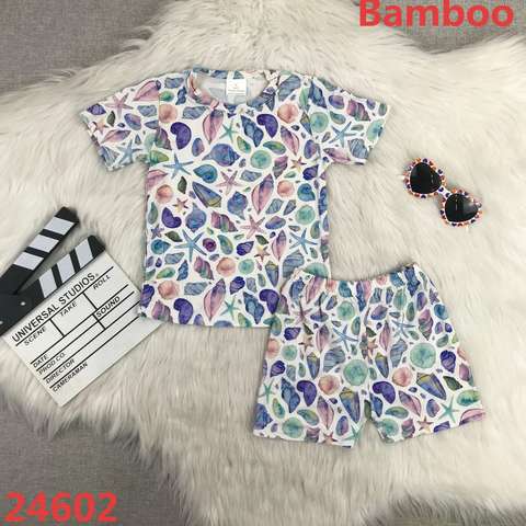 Bamboo Sea Shells Short Sleeve Set
