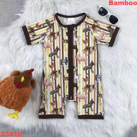 Farm Animal Print Short Sleeve Onesie