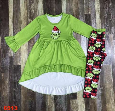 Kids' Christmas Long Sleeve Dress Set
