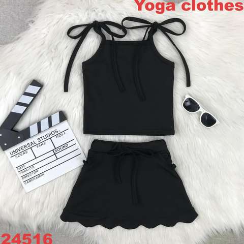 Kids Yoga Top and Skirt Set