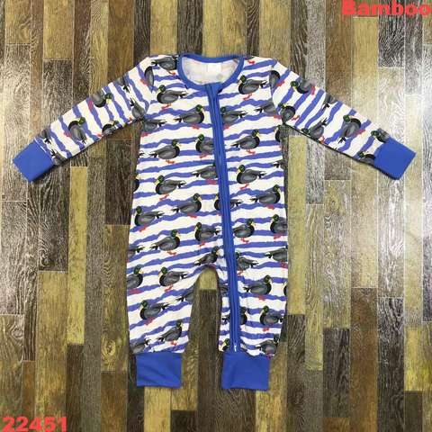 Duck Print Long Sleeve Onesie
