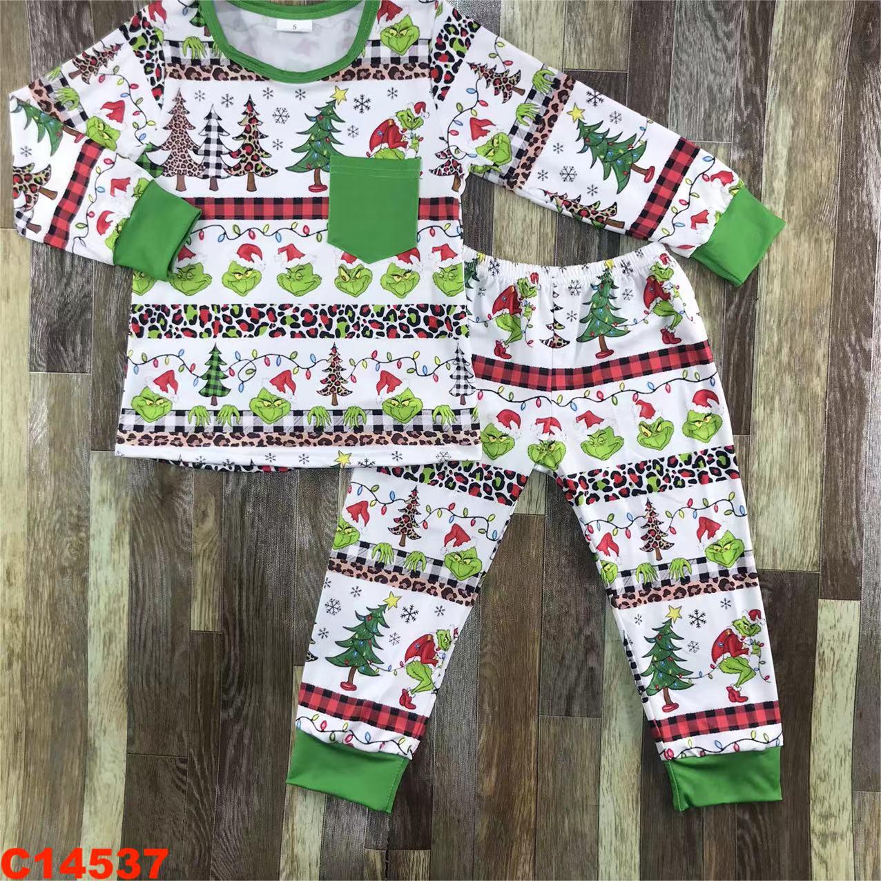 Children's Christmas Print Long Sleeve Set