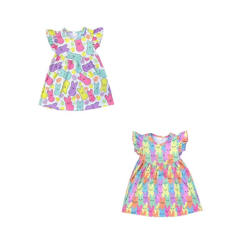 Colorful Bunny Patterned Dresses