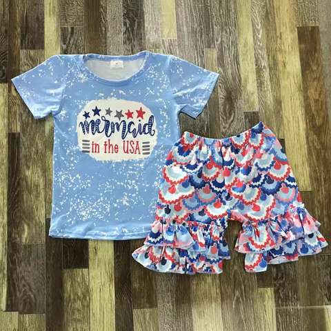 Mermaid in the USA Short Sleeve Outfit