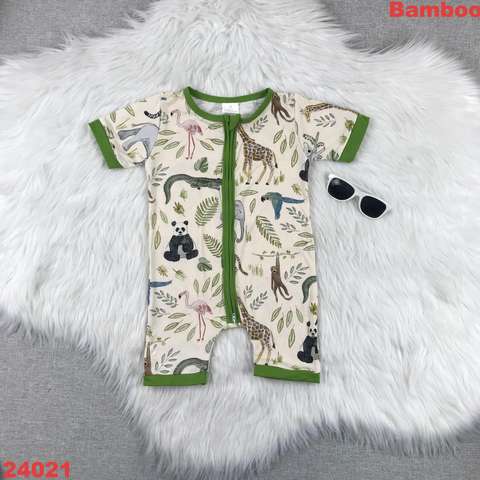 Animal Print Short Sleeve Romper