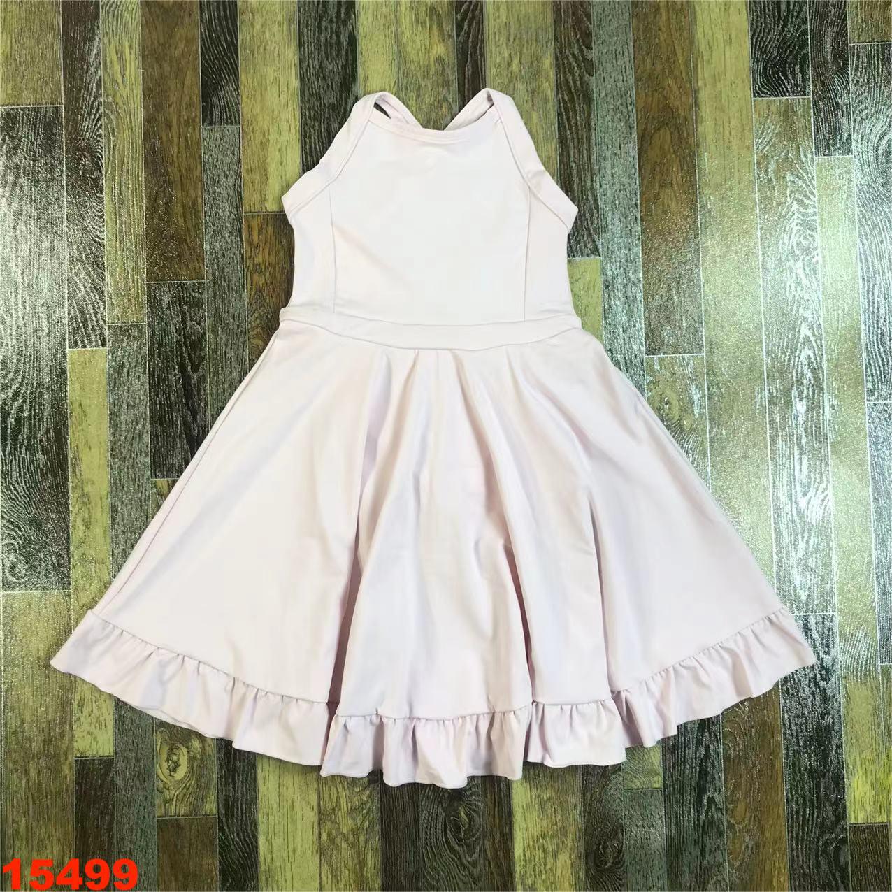 Sleeveless Ruffled Hem Dress for Girls