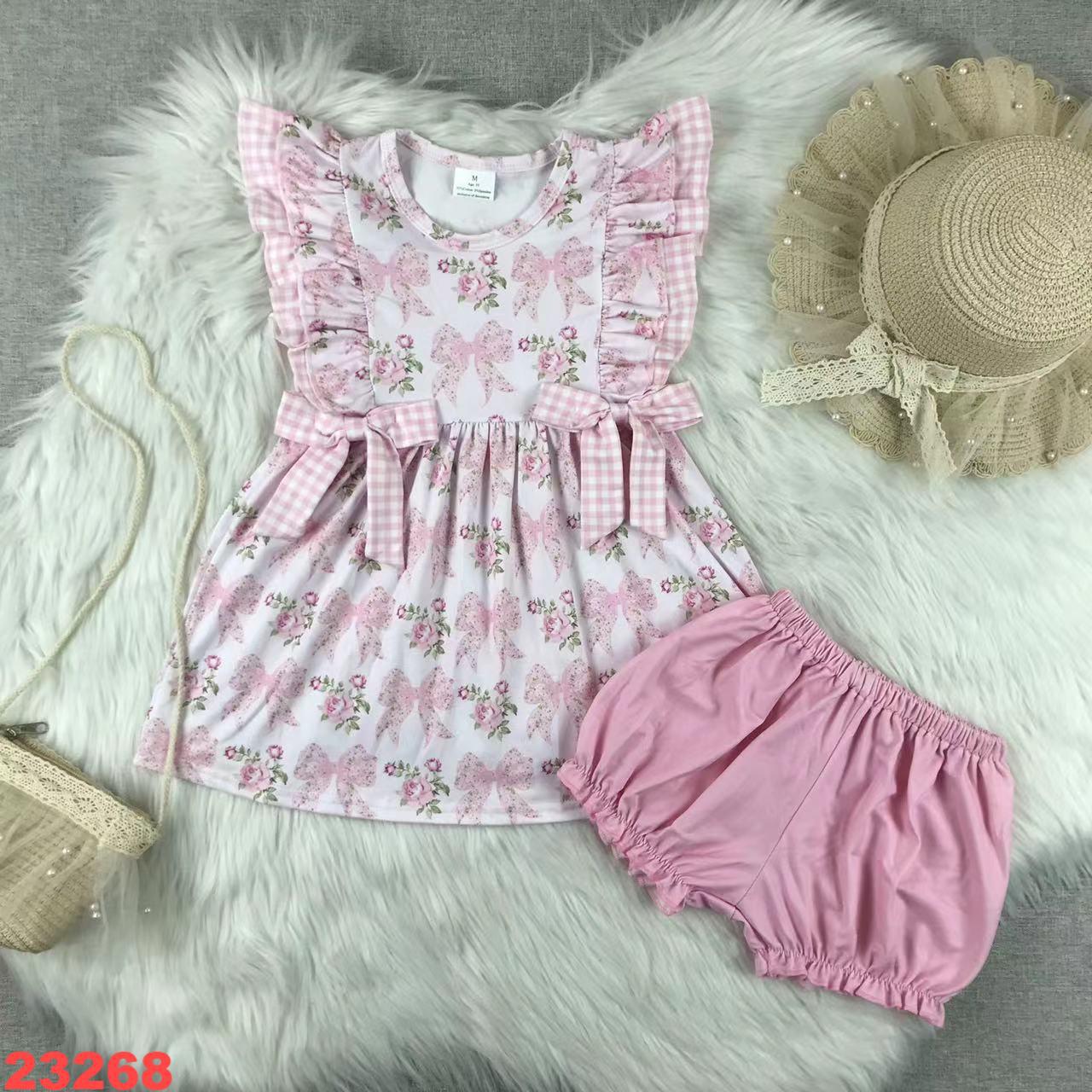 Floral Dress with Bow Accents