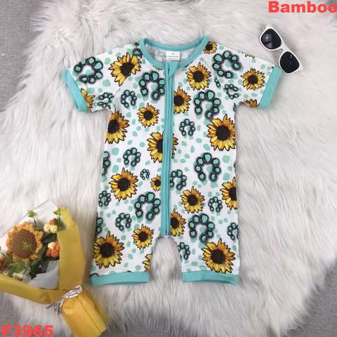 Sunflower Printed Short Sleeve Onesie