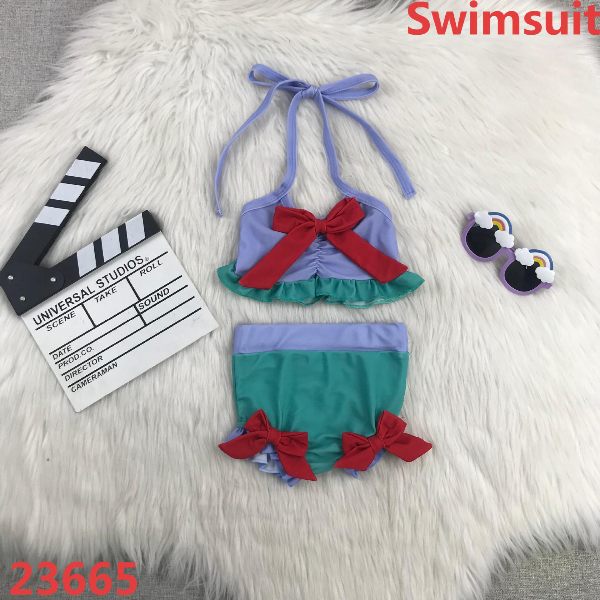 Bowknot Two-Piece Halter Kids Wear