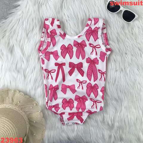 Pink Bow Patterned Baby Onesie