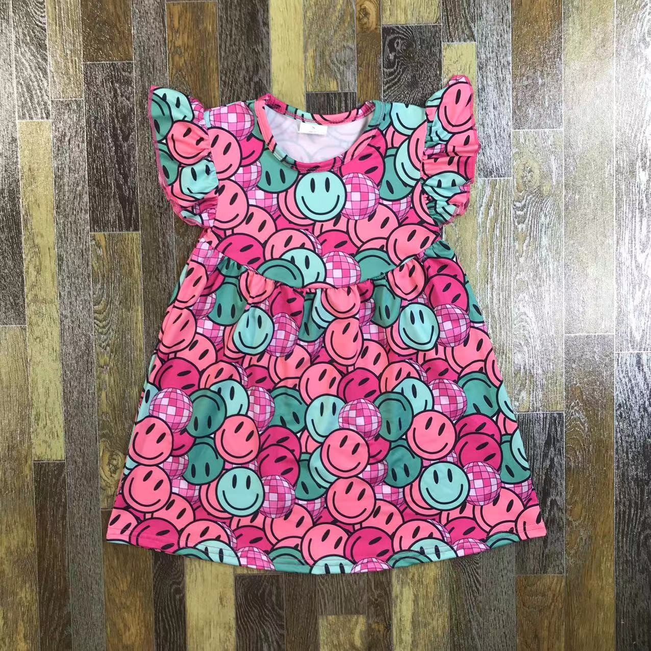 Smiley Face Patterned Children's Dress