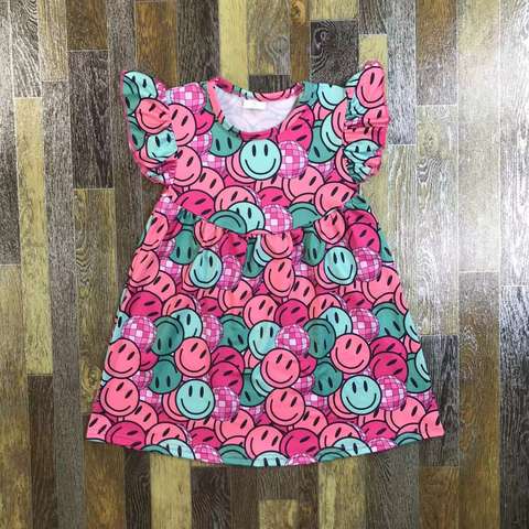 Smiley Face Patterned Children's Dress