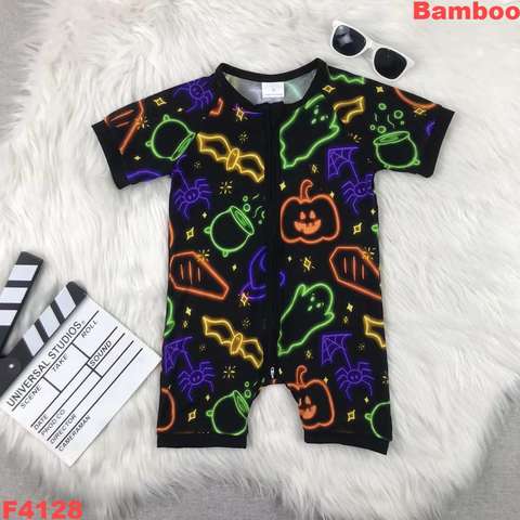 Halloween-Themed Short Sleeve Romper