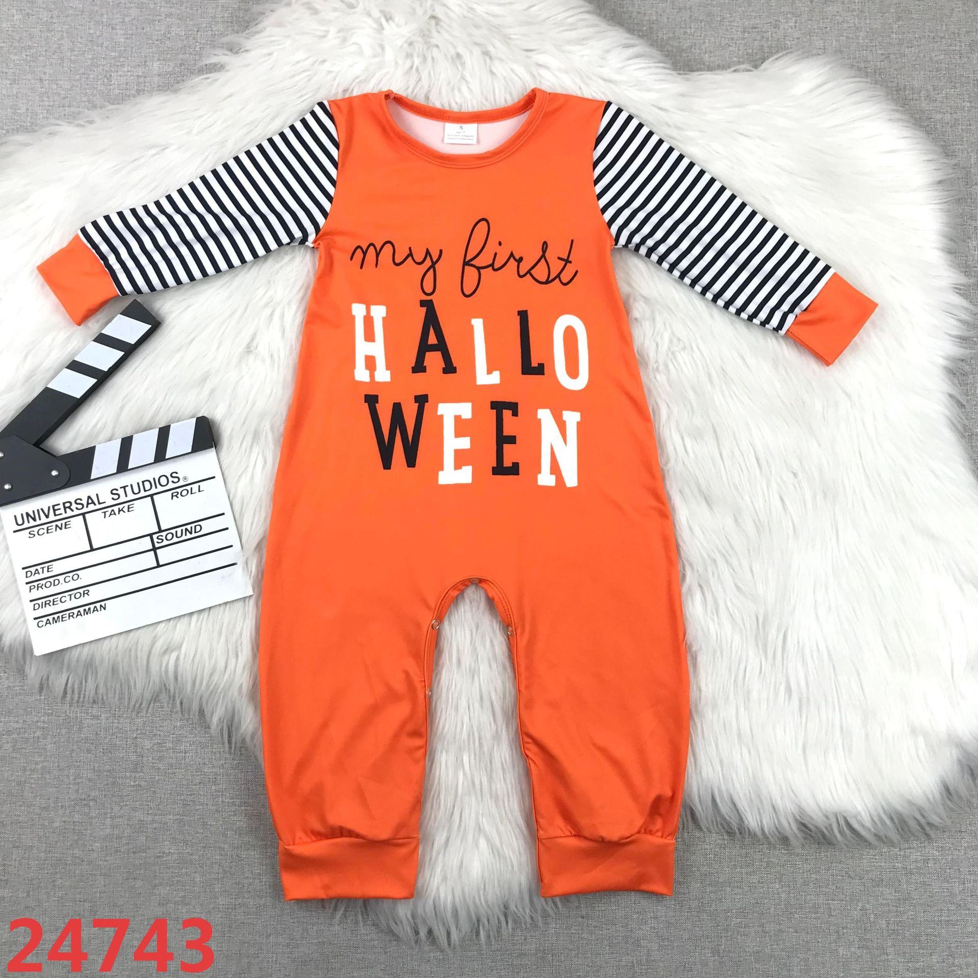 My First Halloween Long Sleeve Romper
