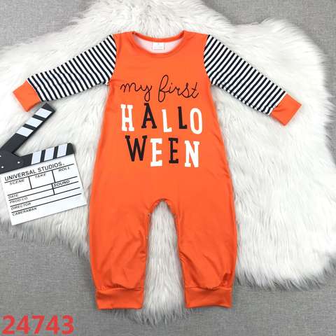 My First Halloween Long Sleeve Romper