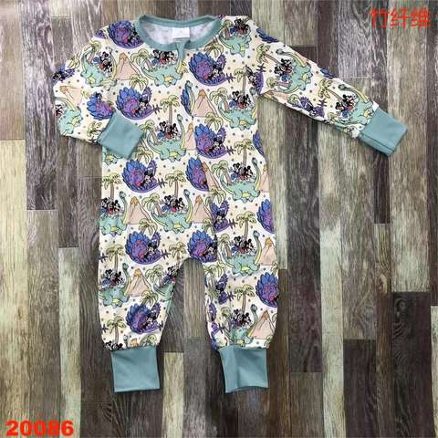 Children's Long Sleeve Dinosaur Print Romper