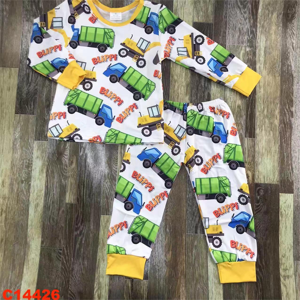 Children's Long Sleeve Truck Print Pajama Set