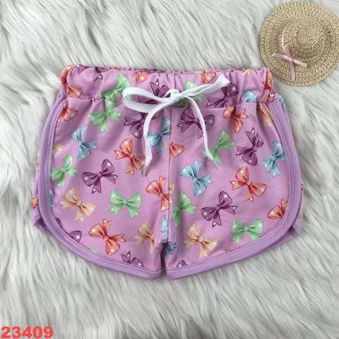 Colorful Bow-Patterned Kids' Shorts