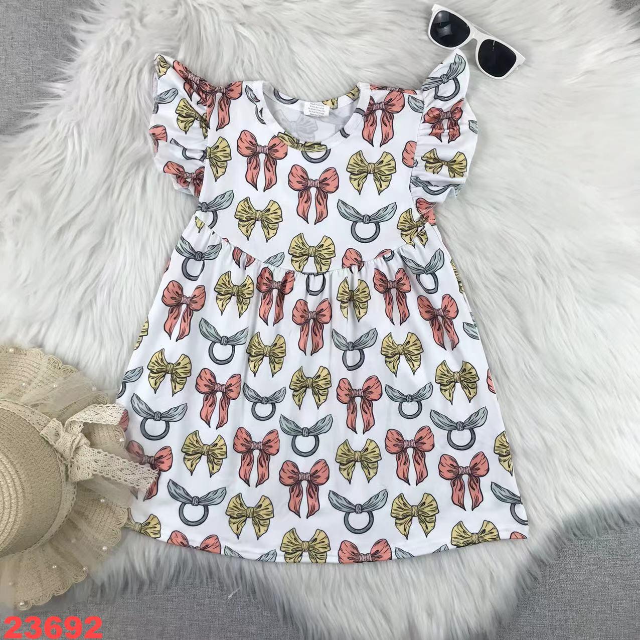 Children's Bow-Printed Dress