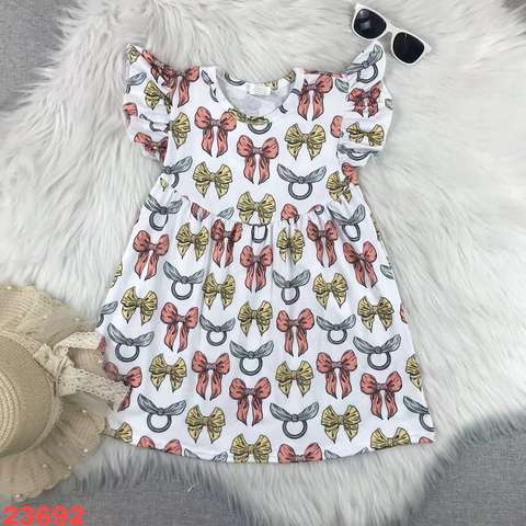 Children's Bow-Printed Dress