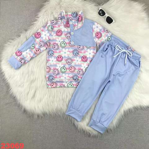 Happy Face Long Sleeve Children's Set