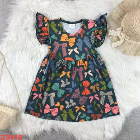 Children's Bow Print Dress