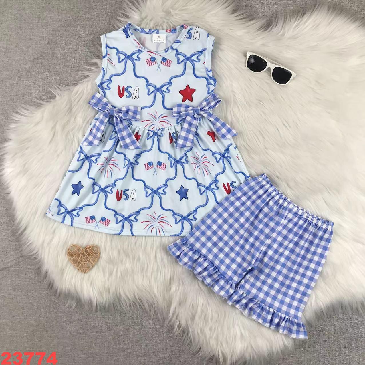 USA Themed Girls' Two-Piece Outfit
