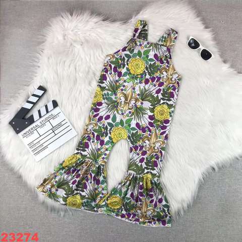 Floral Printed Sleeveless Jumpsuit for Kids