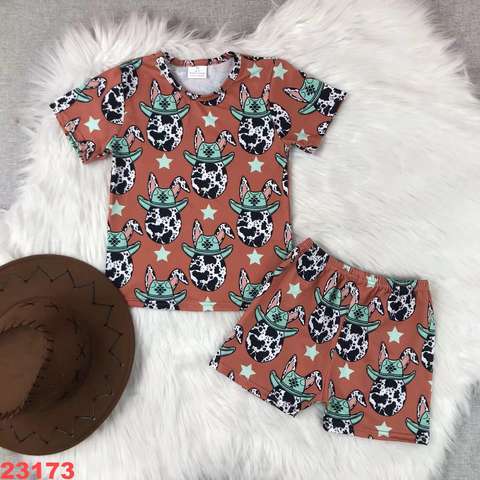 Cowboy Bunny Short Sleeve Set