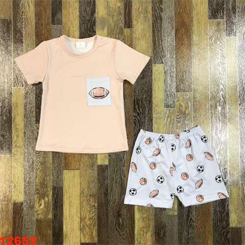 Children's Sports-themed Short Sleeve Set